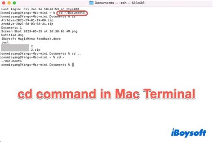 How do I cd into a directory in Mac Terminal?