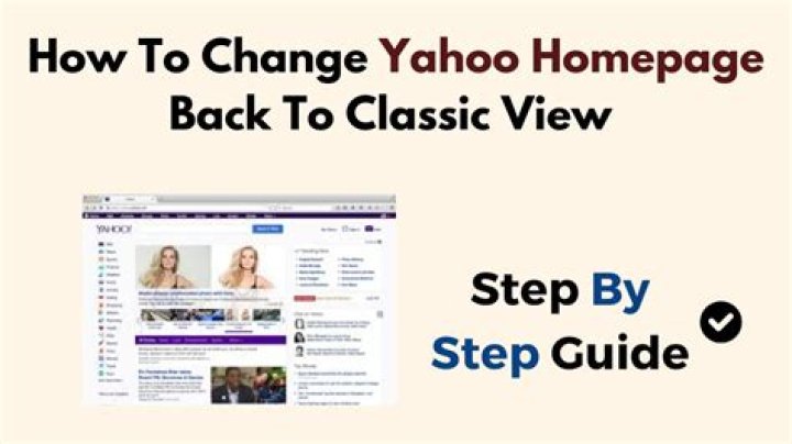 How do I switch back to Yahoo classic homepage?