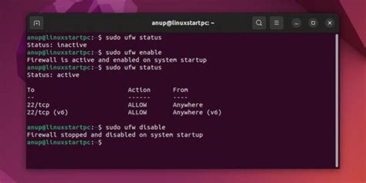 How do I turn on firewall in Ubuntu?