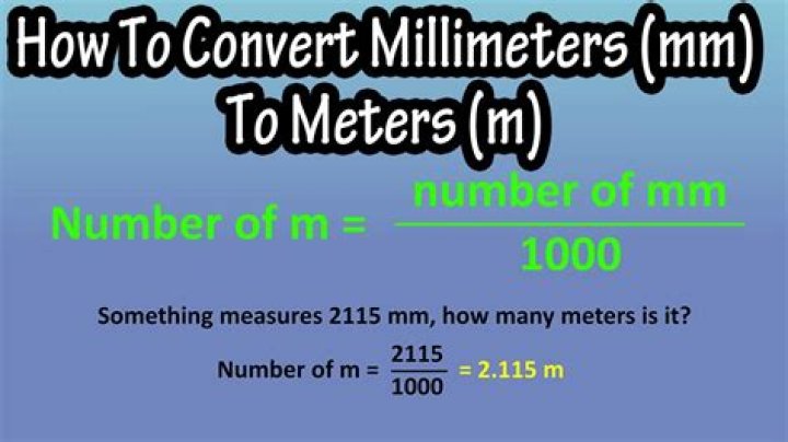 How do you convert from meters to millimeters?