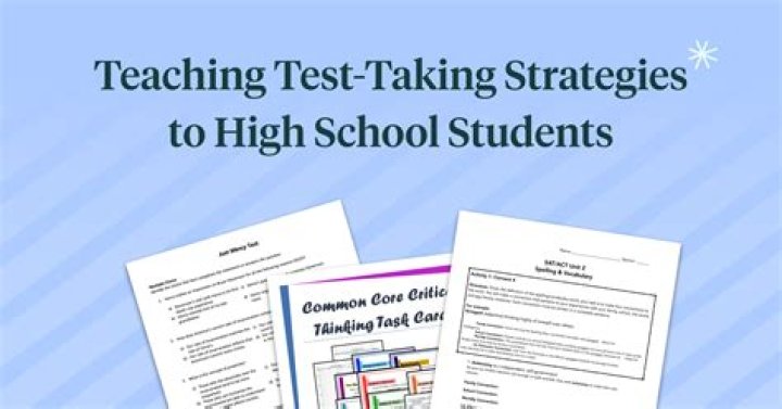 How do you teach test taking strategies in high school?