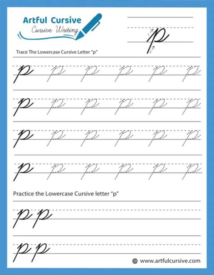 How to make a cursive P-printable card?