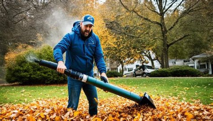 Is there a technique to leaf blowing?
