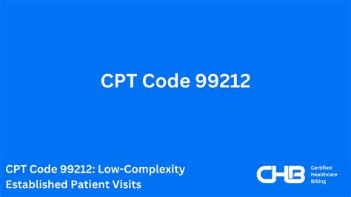 What does CPT code 99212 mean?