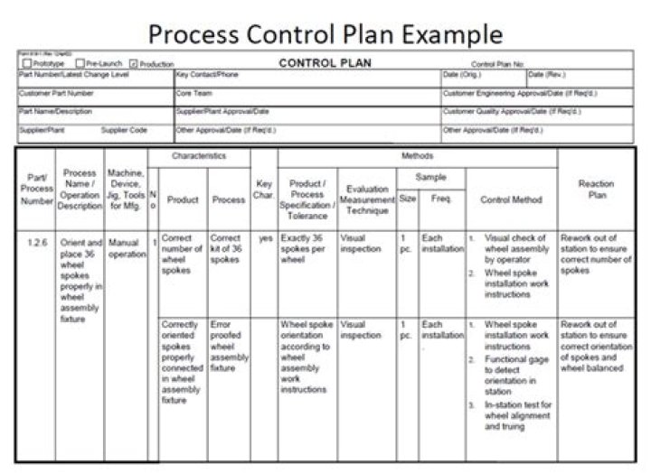 What is a manufacturing control plan?