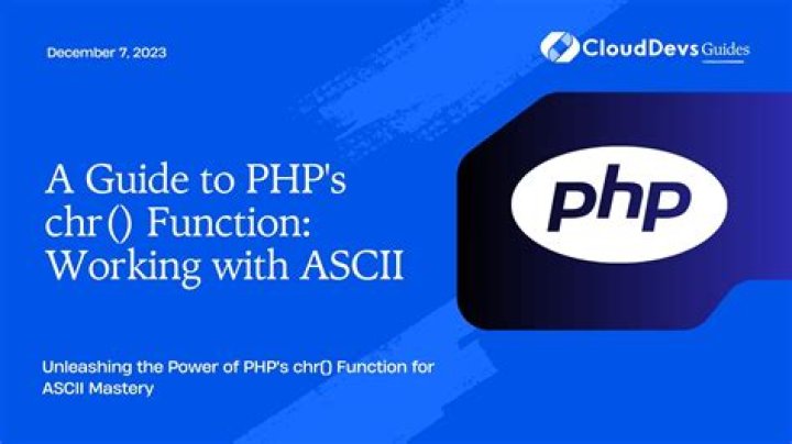 What is CHR function in PHP?