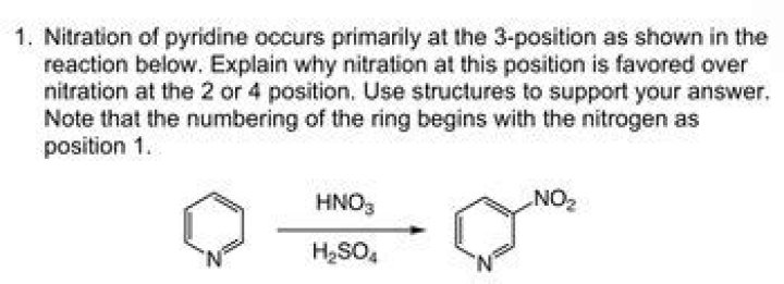 Why nitration of pyridine is difficult?